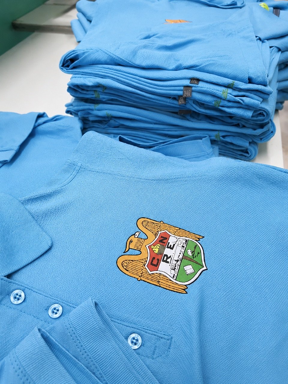 Polos escolares con estampado DTF